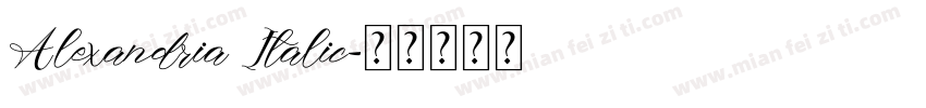 Alexandria Italic字体转换